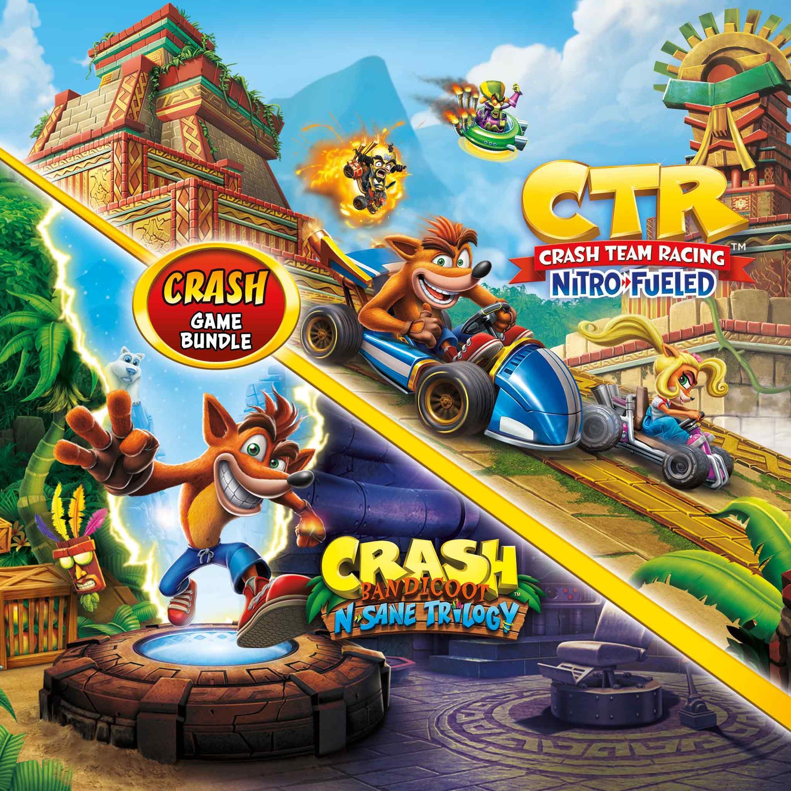 Lote Crash Bandicoot: N. Sane Trilogy + CTR Nitro-Fueled