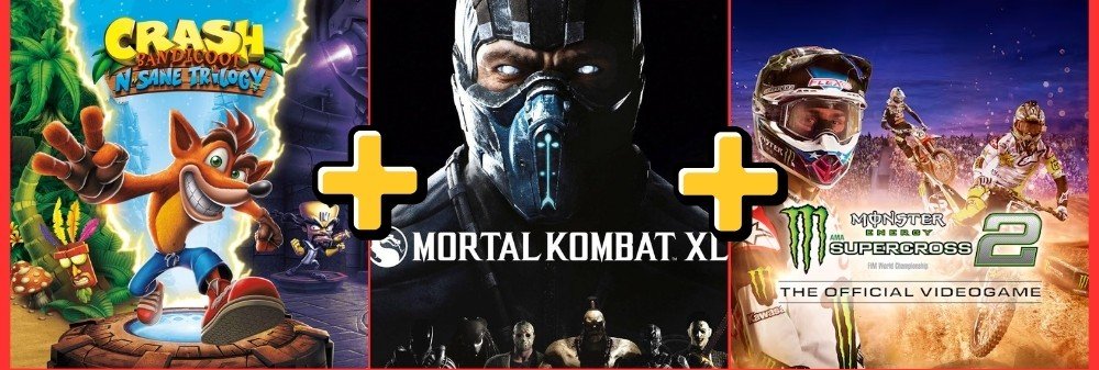 Combo Mortal Kombat XL & Crash Bandicoot™ N. Sane Trilogy & Monster Energy Supercross - The Official Videogame 2